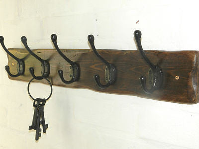 Reclaimed Wood Coat and Hat Rack with hooks Cottage Country Vintage style –  Rustic Wooden Crafts
