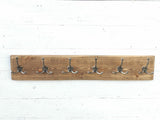 Copy of Handmade Reclaimed Victorian boards wooden Rustic Hat and Coat Rack Triple hooks