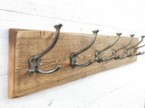 Copy of Handmade Reclaimed Victorian boards wooden Rustic Hat and Coat Rack Triple hooks