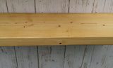17 cm deep Solid Pine wood Rustic Mantel Shelf, incl. decorative shelf support brackets