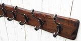 Handmade Reclaimed Wood Cottage Country Vintage style Coat & Hat Rack with Ornate decor hooks