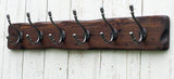 Handmade Reclaimed Wood Cottage Country Vintage style Coat & Hat Rack with Acorn style hooks