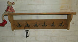 Reclaimed wood Hat and Coat Rack with shelf Rustic Shabby Eco with Triple hooks
