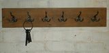 Handmade Reclaimed wood Hat and Coat Rack Rustic Shabby Eco with Triple hooks