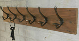 Handmade Reclaimed wood Hat and Coat Rack Rustic Shabby Eco with Wide hooks