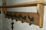 Reclaimed wood Hat and Coat Rack with shelf Rustic Shabby Eco with Adison hooks