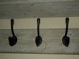 Solid wood Hat Coat Rack with shelf Shabby Chic Rustic White Wash 3,4,5,6,7 hook