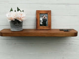 20cm deep Solid Pine wood Rustic Radiator Mantel Shelf rounded curved edges, Incl. concealed brackets